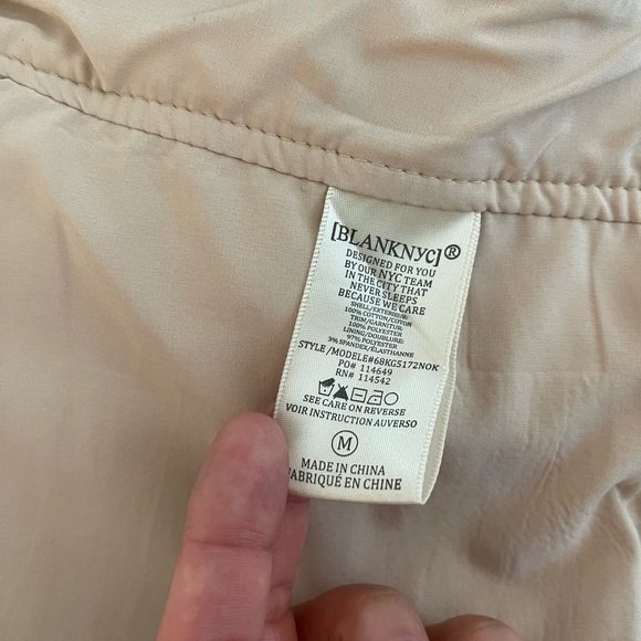 BLANKNYC - Tan/Cream Cotton Moto Jacket - Picture 9 of 9